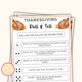 Roll & Tell Thanksgiving Dice Game