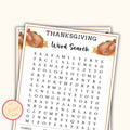 Thanksgiving Word Search Game