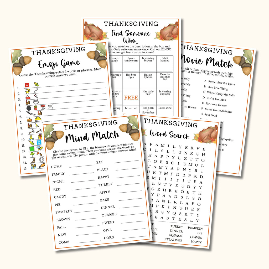 15 Thanksgiving Games