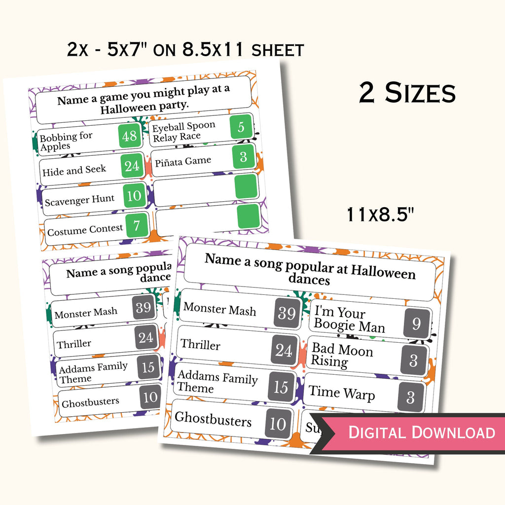 Halloween Friendly Feud Game