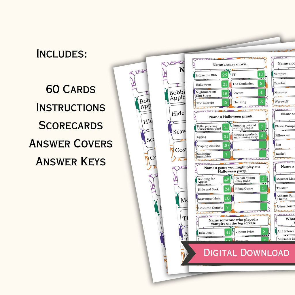 Halloween Friendly Feud Game