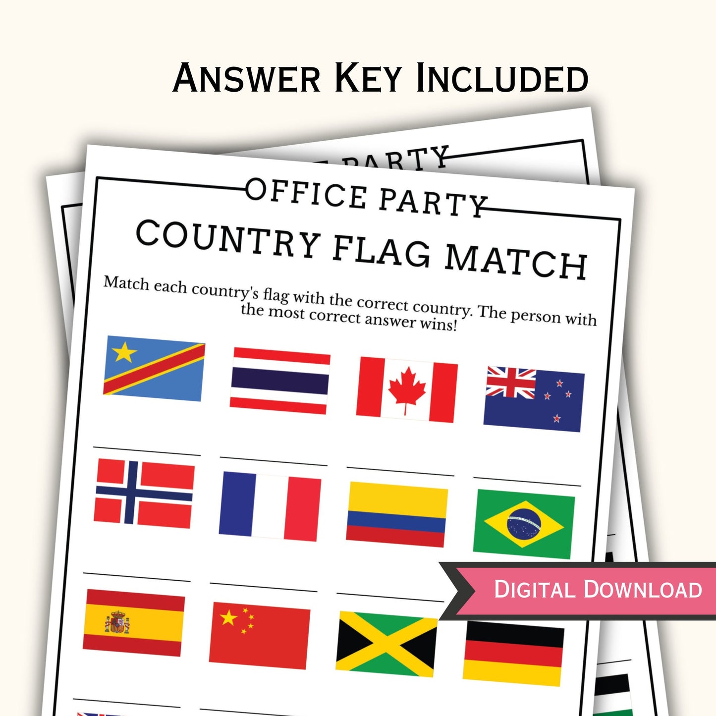 Office Party Country Match Up Game
