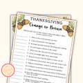 Orange or Brown Game - Thanksgiving Party Game