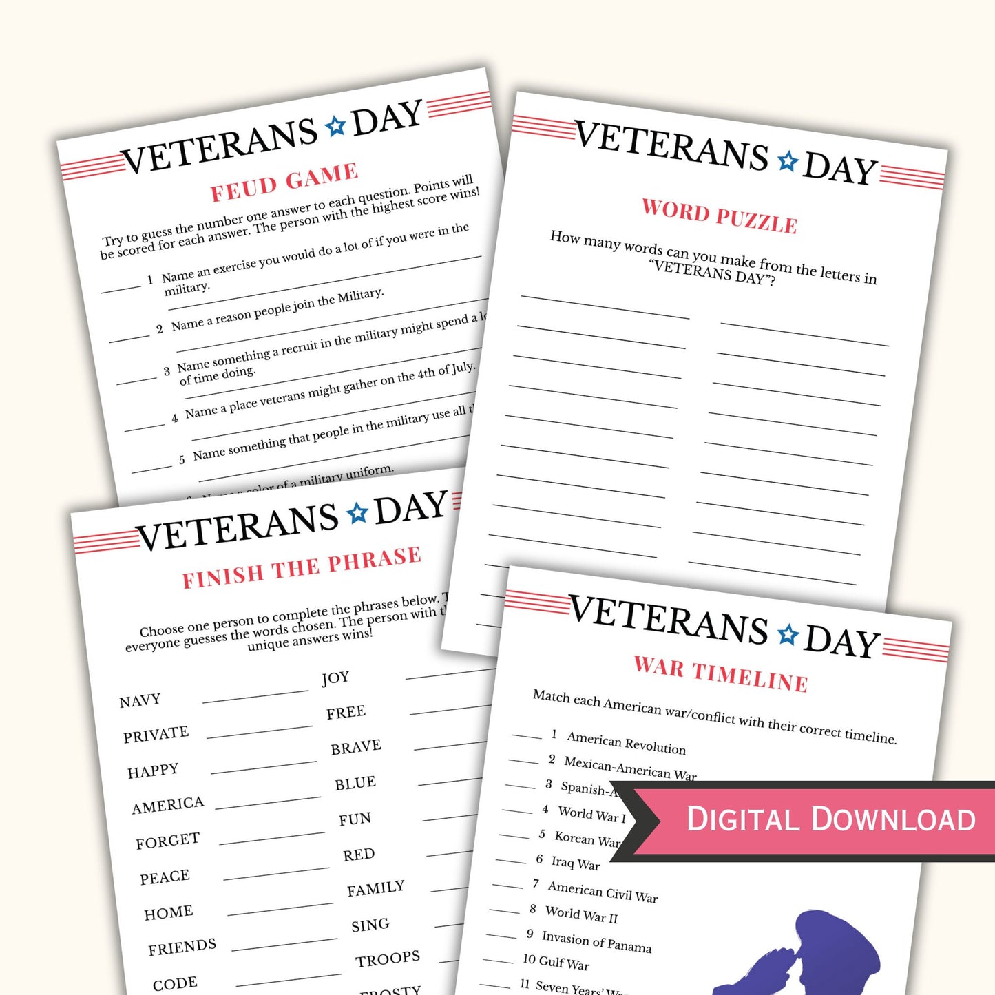 12 Veterans Day Games