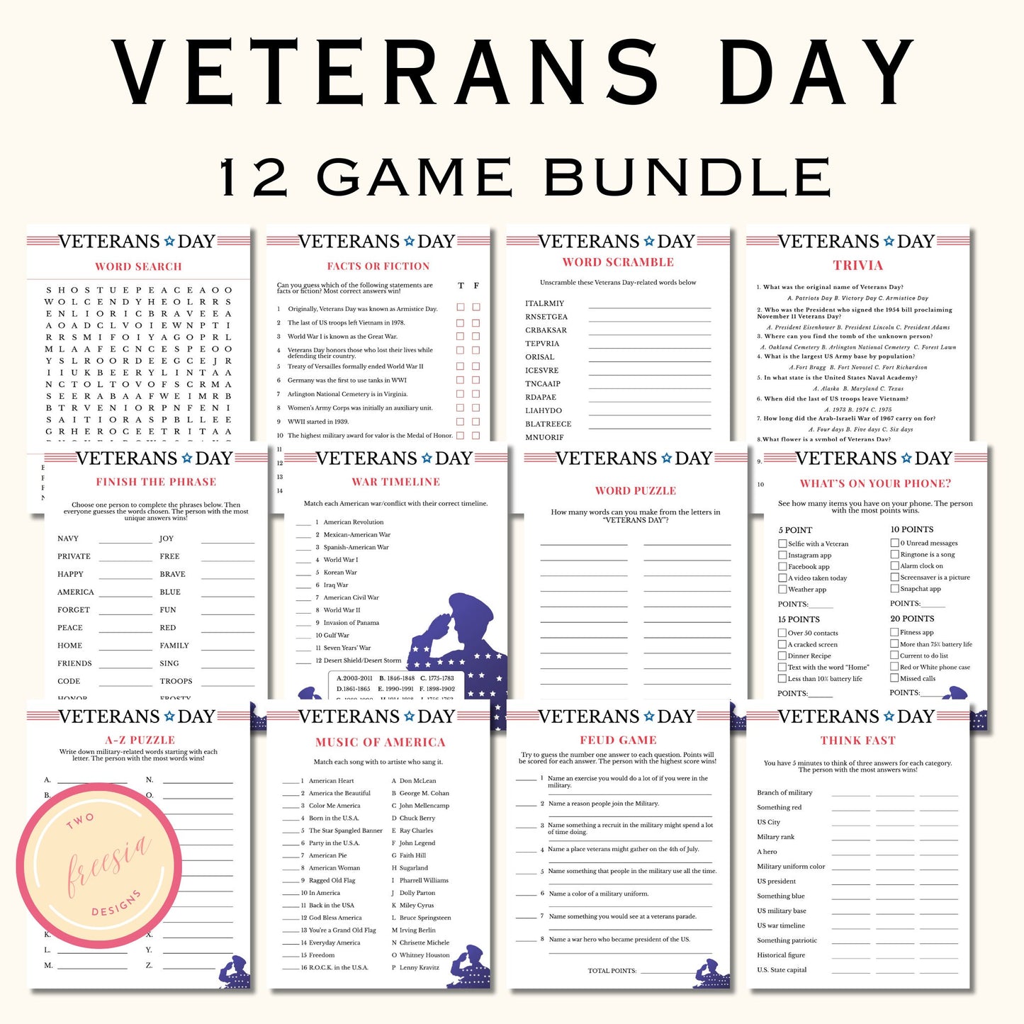 12 Veterans Day Games