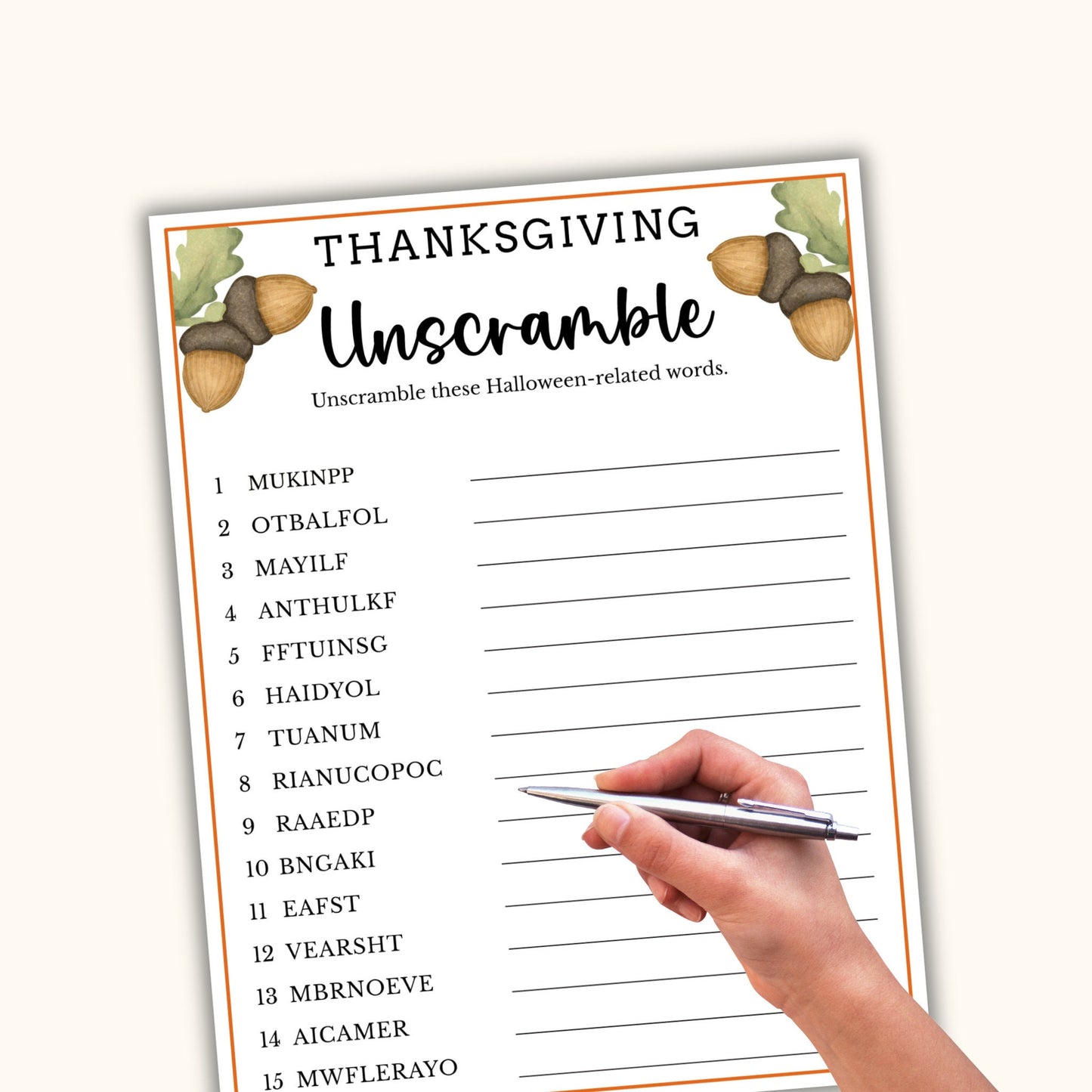 15 Thanksgiving Games