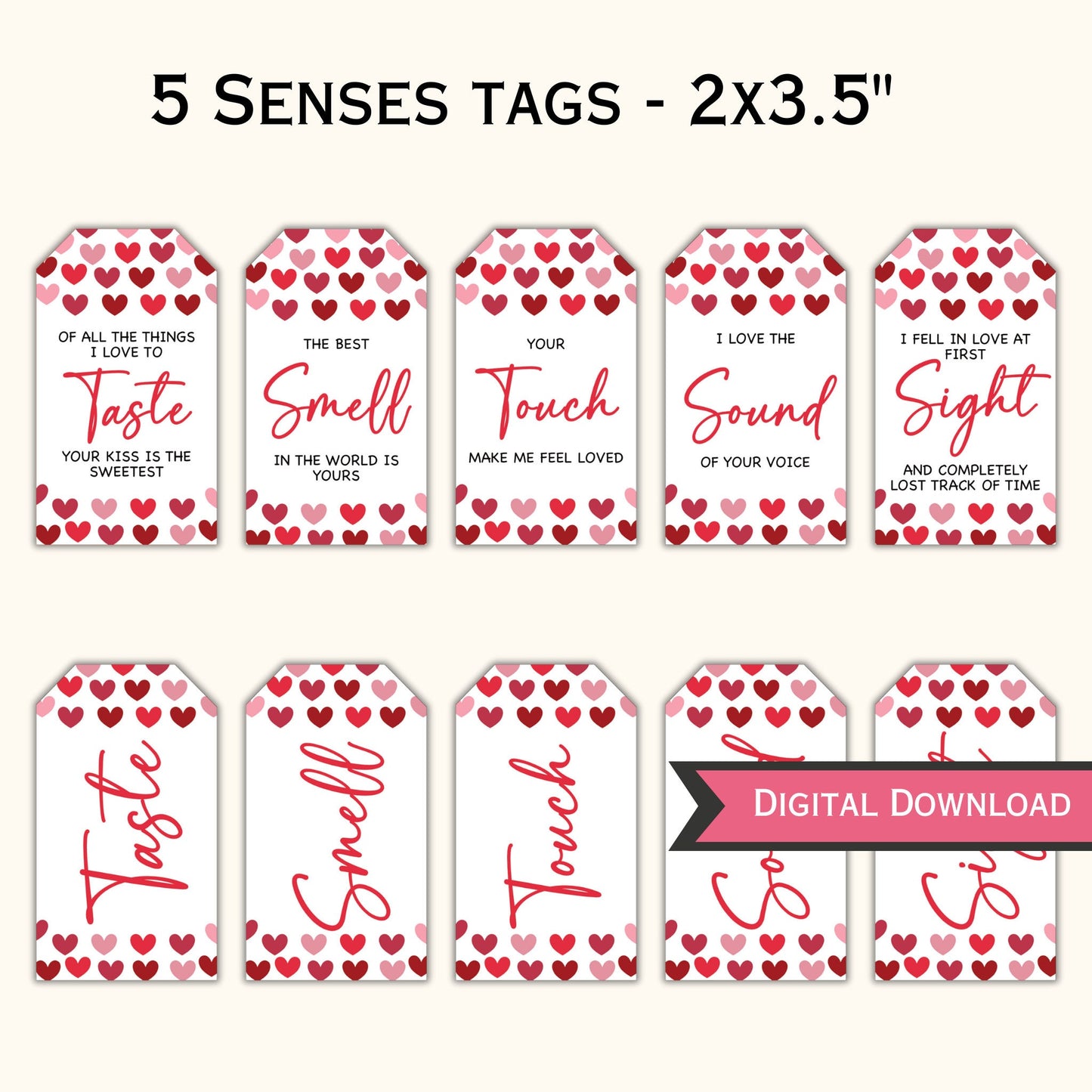 5 Senses Gift Tags & Card