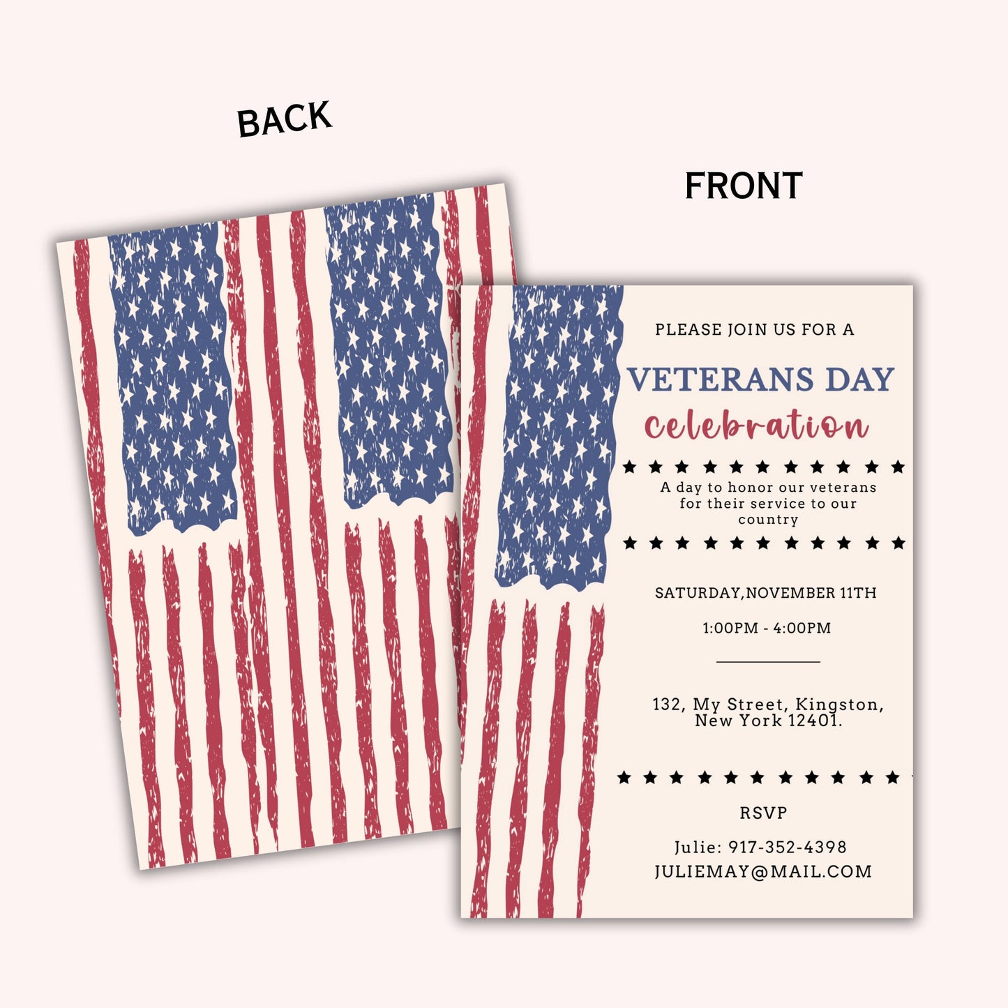 Editable Veterans Day Invitation Template
