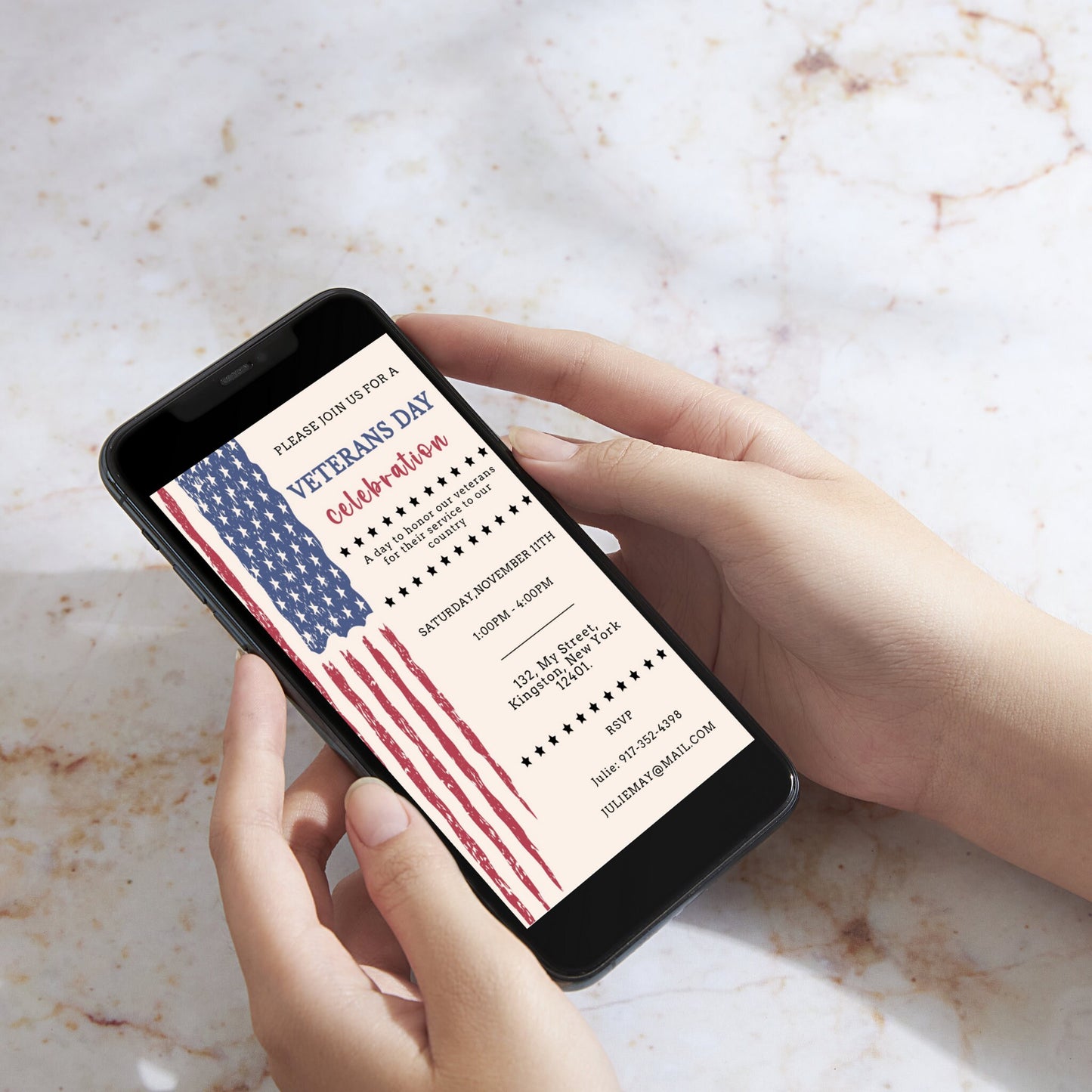 Editable Veterans Day Invitation Template
