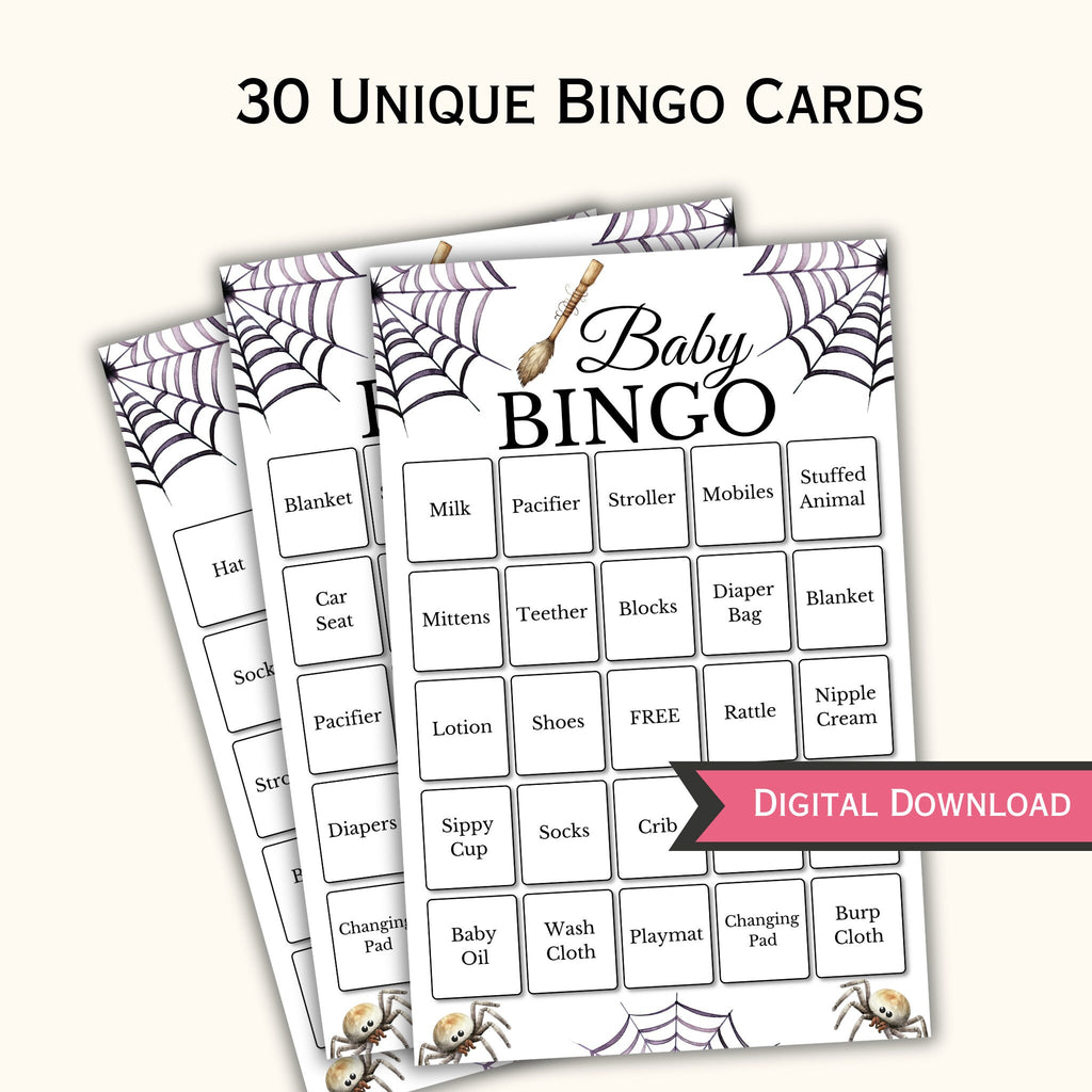 Halloween Baby Bingo - 50 Cards