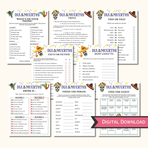 15 Día de los Muertos Party Games