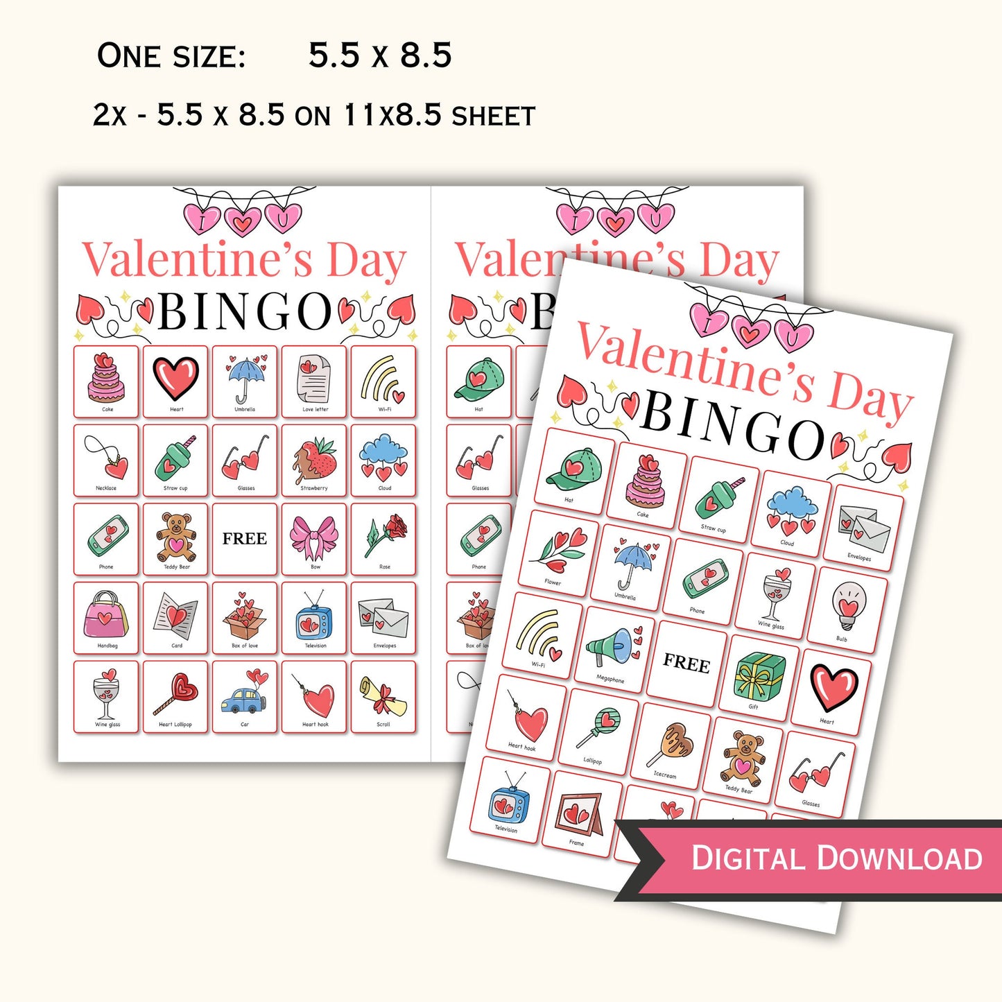 Valentine's Day Bingo - 30 Set