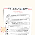 Veterans Day Candy Dice Game