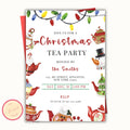 Christmas Tea Party Invitation - Editable Template