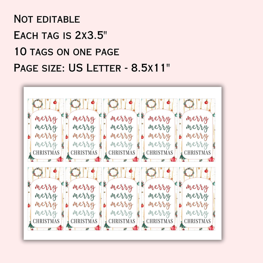 Holiday Gift Tag Printable