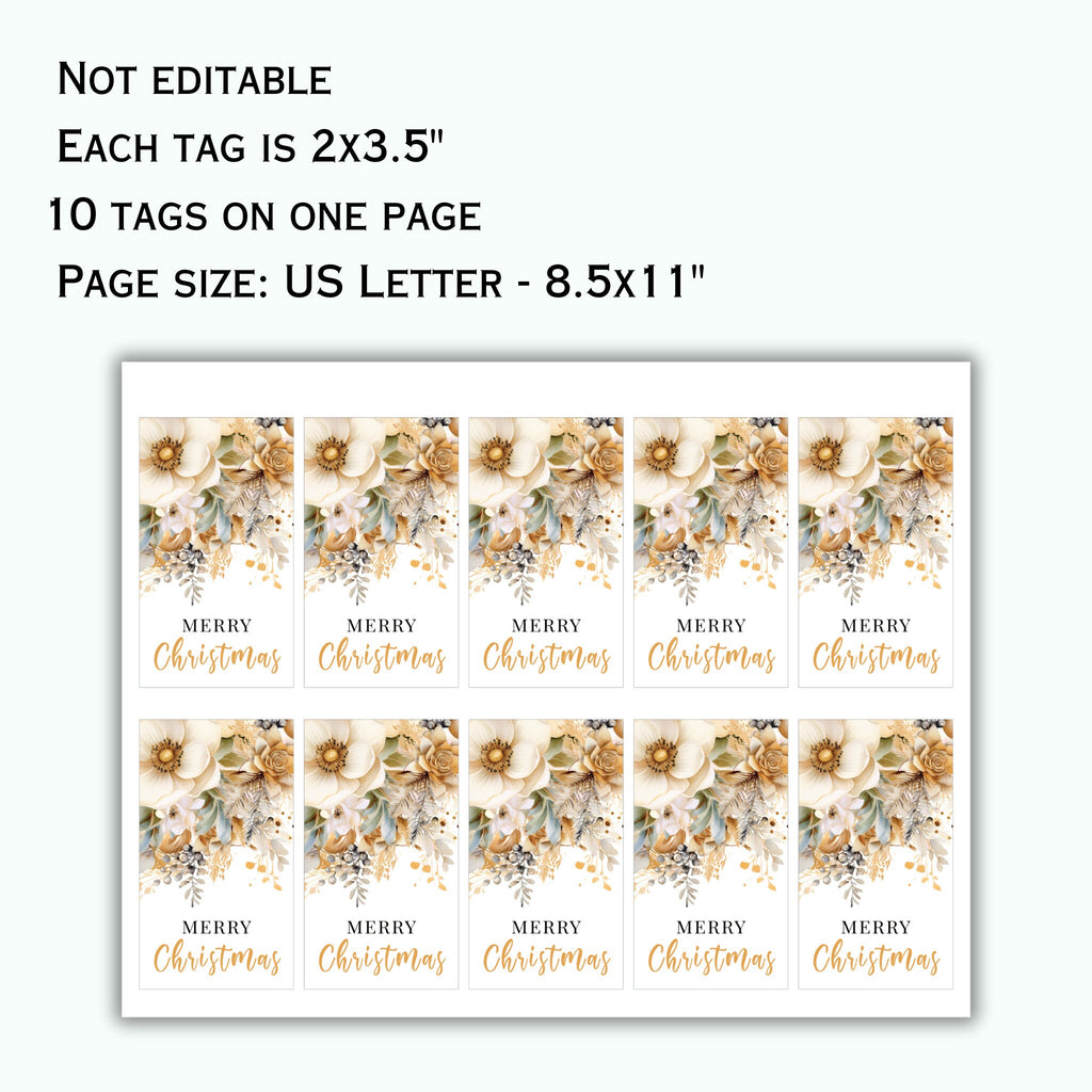 Merry Christmas Gift Tag Printable