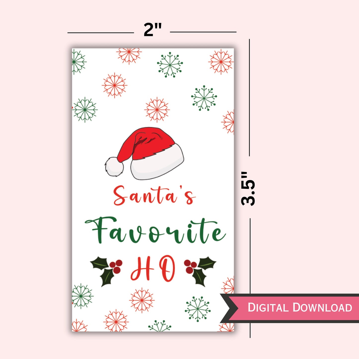 Santa Favourite Ho Gift Tag