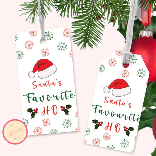 Santa Favourite Ho Gift Tag