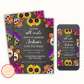 Dia de los Muertos Birthday Party Invitation - Editable Template