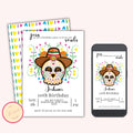 Day of the Dead Birthday Party Invitation - Editable Template