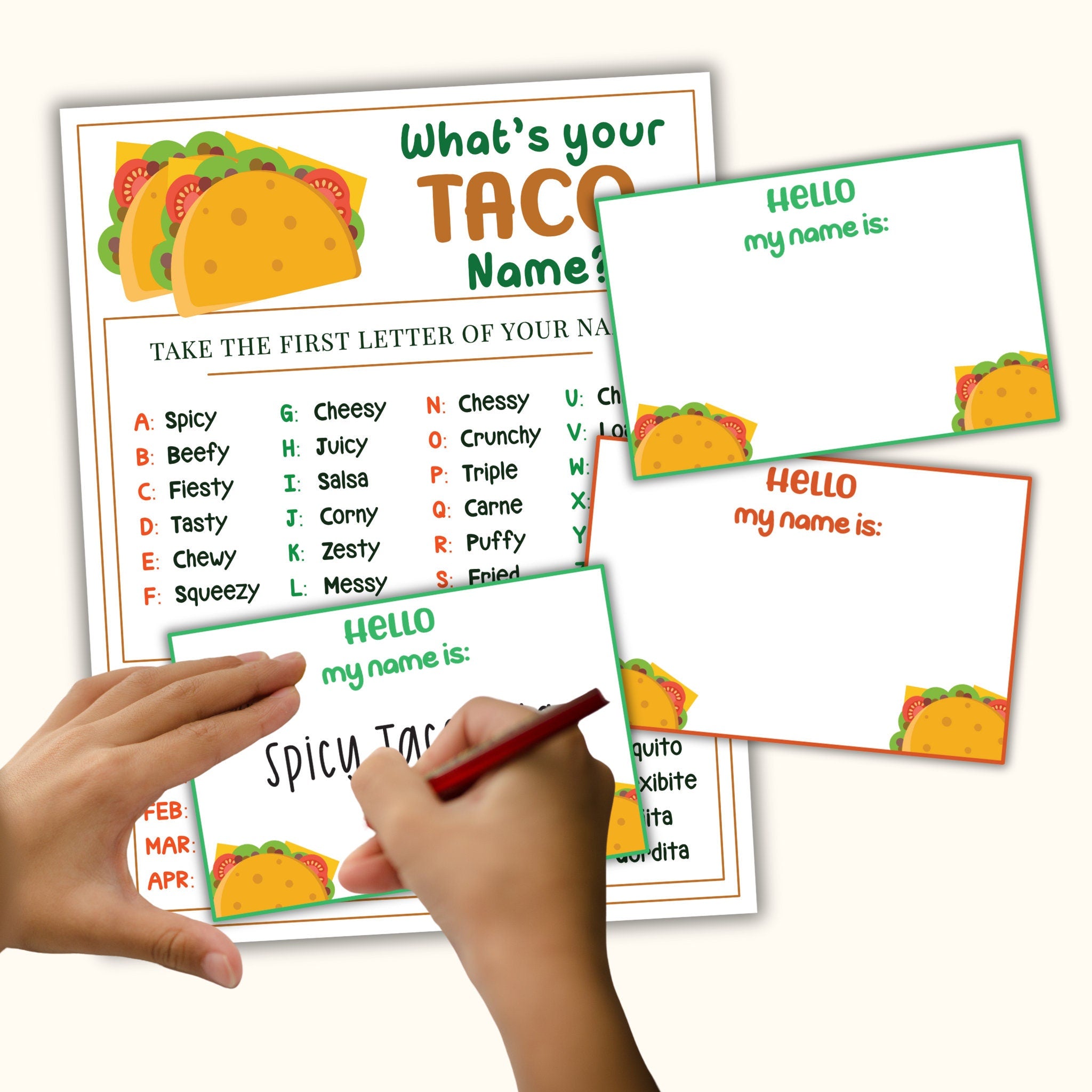 What's your Taco Name? Cinco de Mayo Game