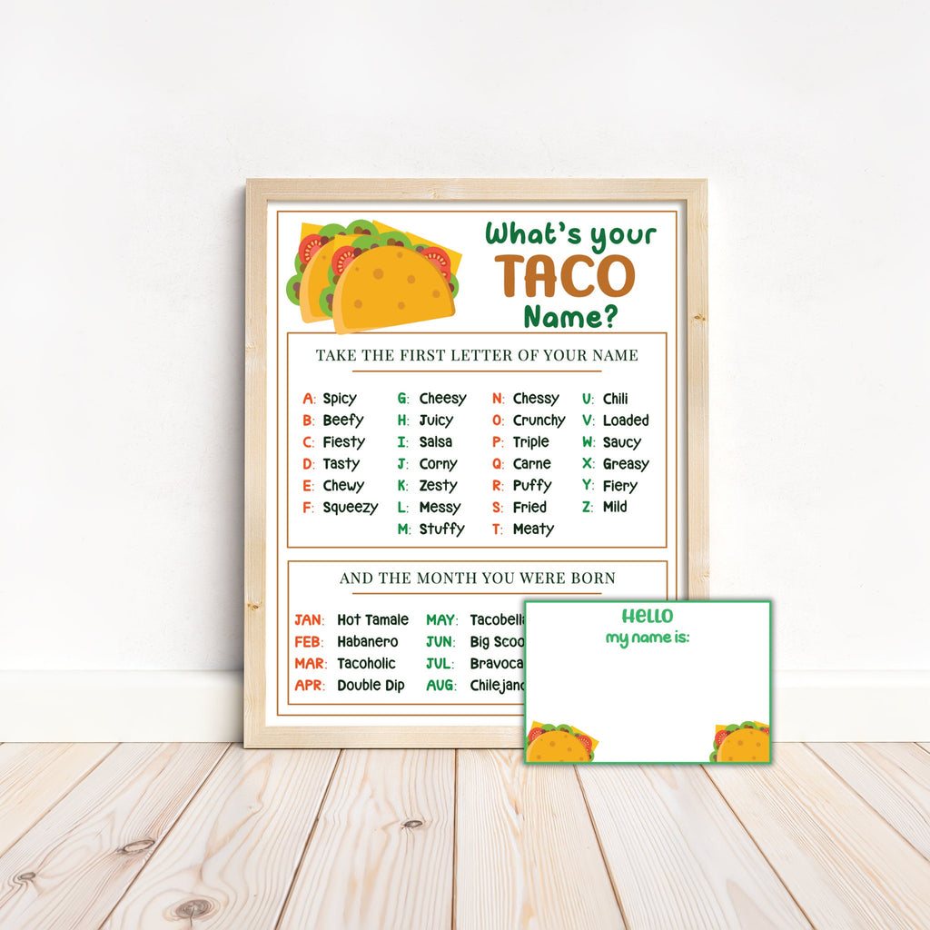 What's your Taco Name? Cinco de Mayo Game