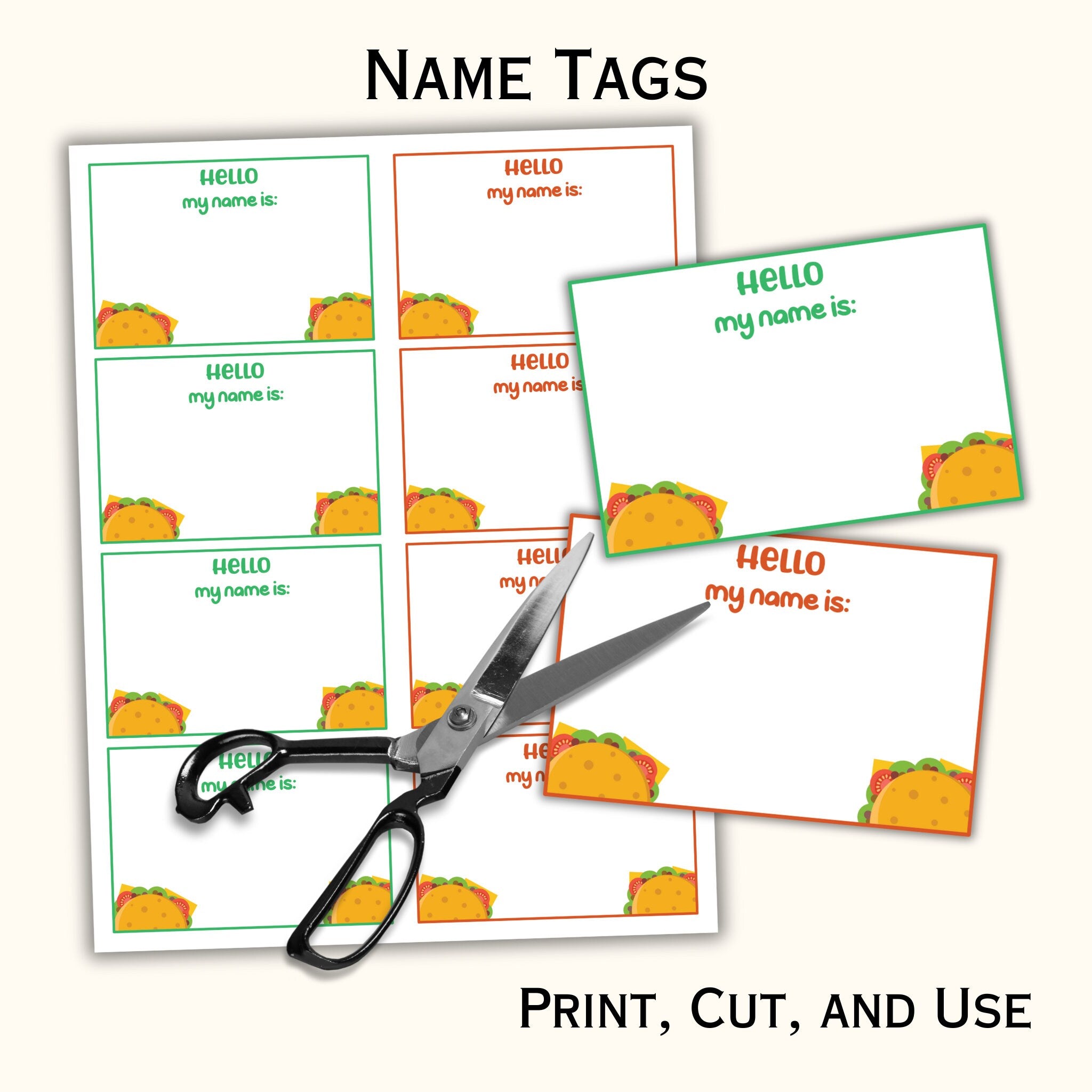 What's your Taco Name? Party Game