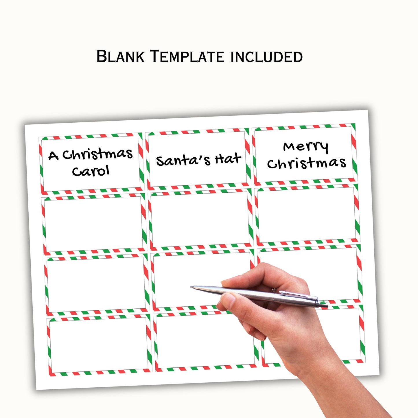 Christmas Charades - 120 Printable Cards