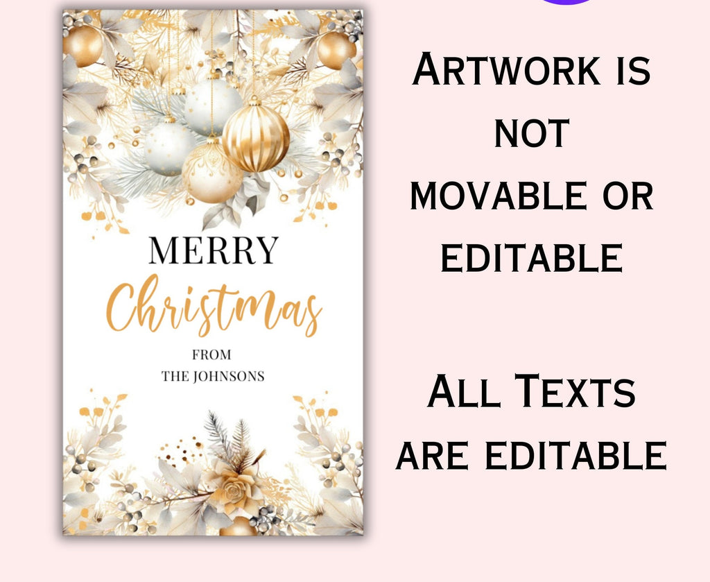 Editable Christmas Gift Tag