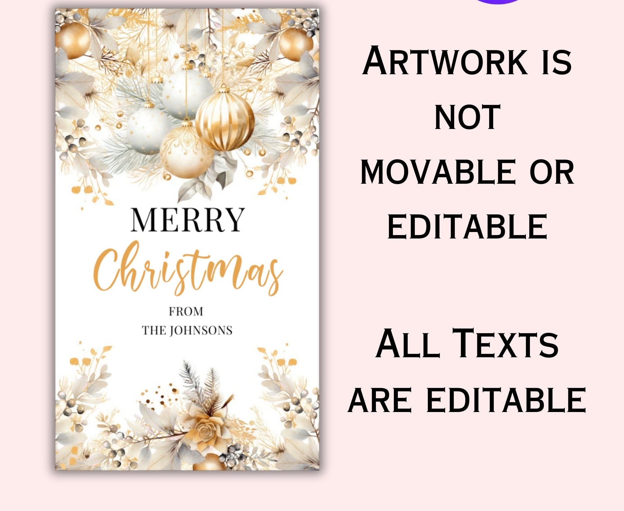 Editable Christmas Gift Tag