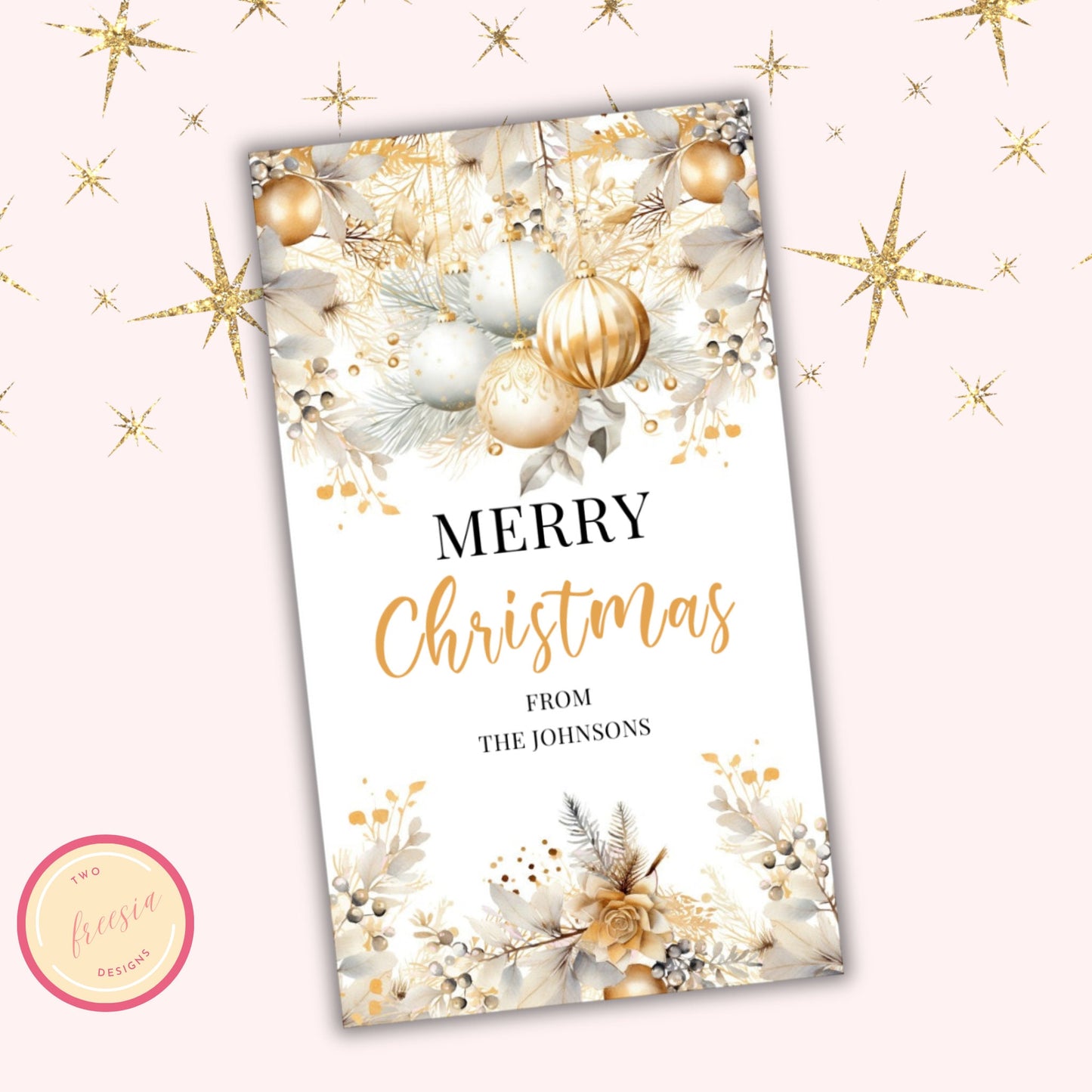 Editable Christmas Gift Tag