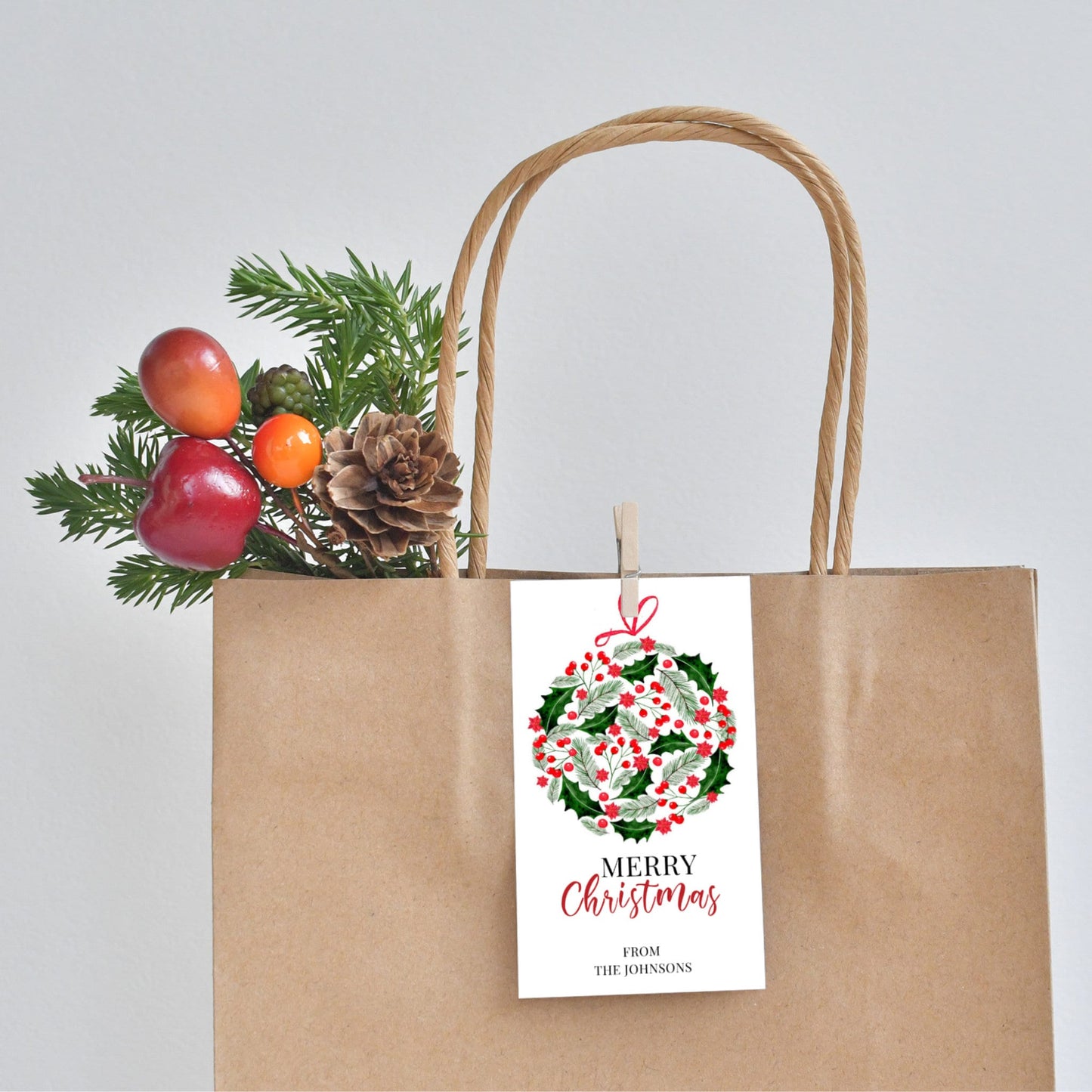 Editable Christmas Gift Tag - Printable Template