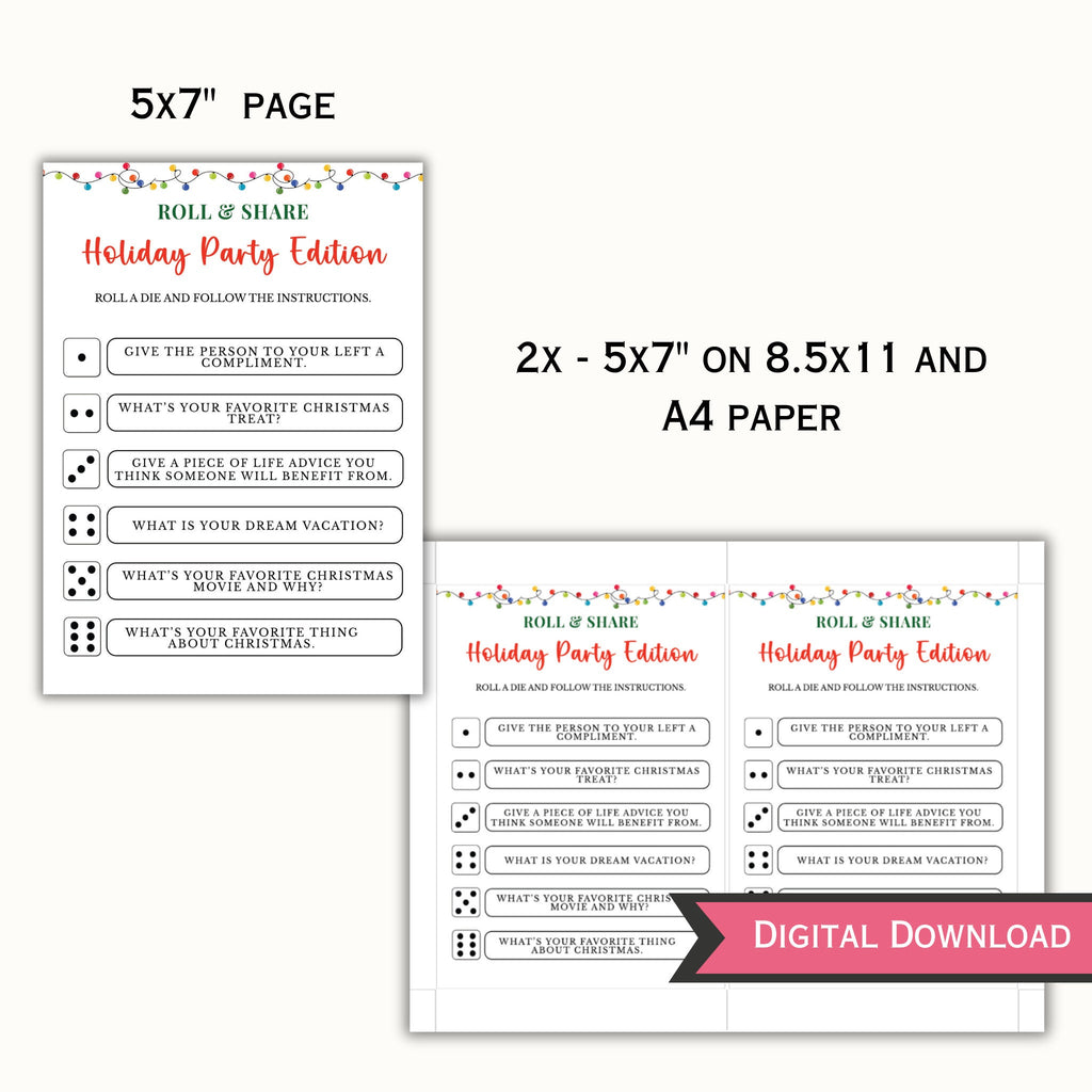 Christmas Roll and Share Dice Game