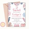 Two Sweet Editable Christmas Birthday Invitation