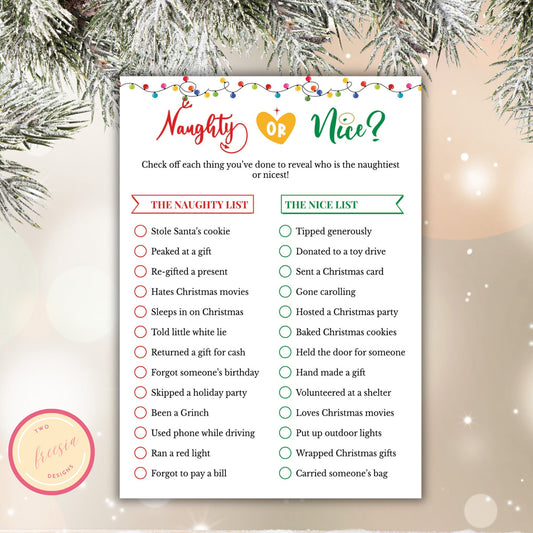 Christmas Naughty or Nice Game