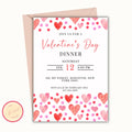 Valentine's Day Invitation - Pink and Red Hearts