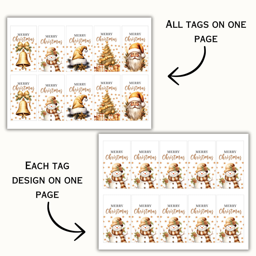 Printable Christmas Gift Tag - Set of 5