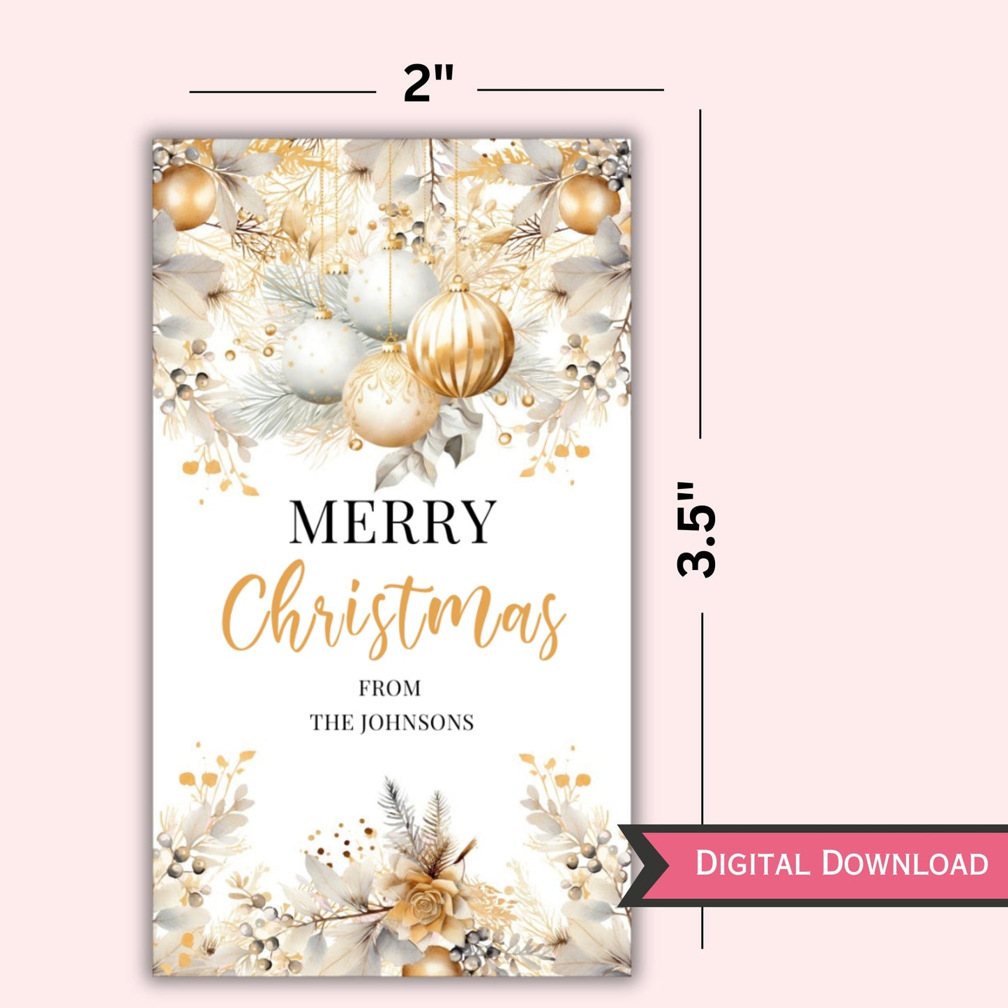 Editable Christmas Gift Tag