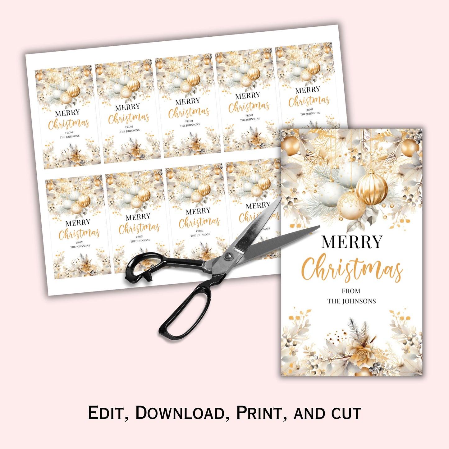 Editable Christmas Gift Tag