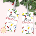 Christmas Lights Gift Tag - Editable Template