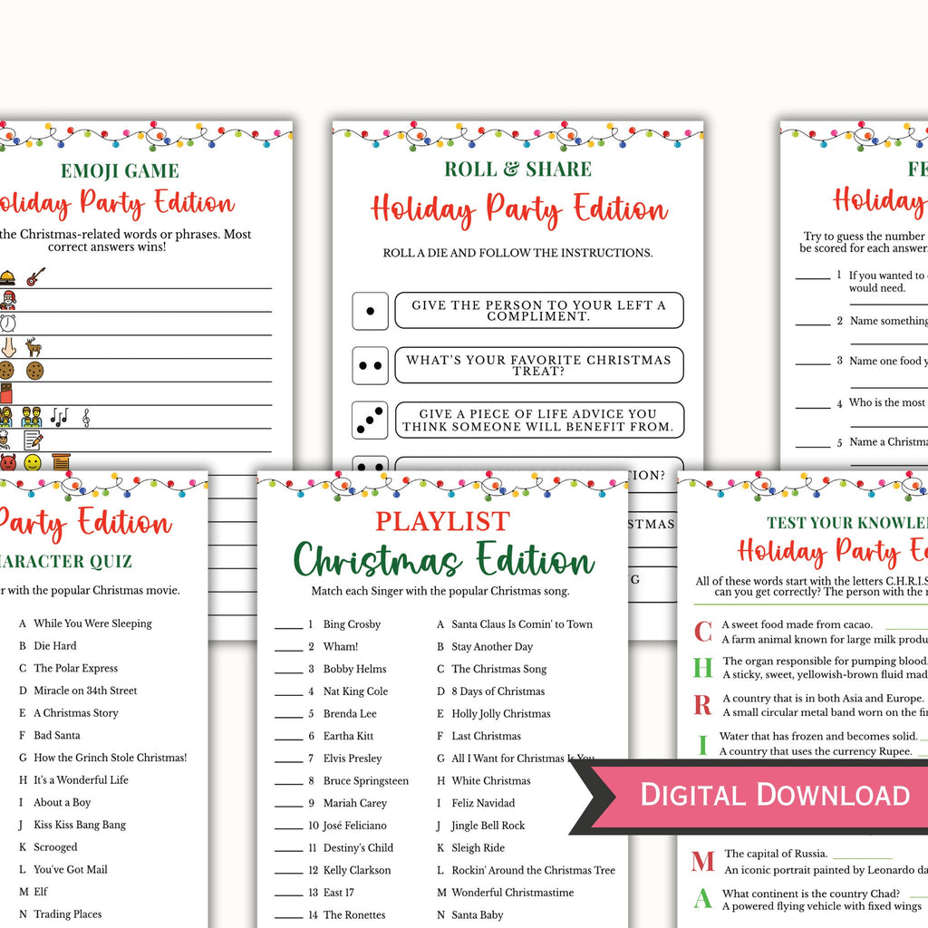 12 Christmas Party Games