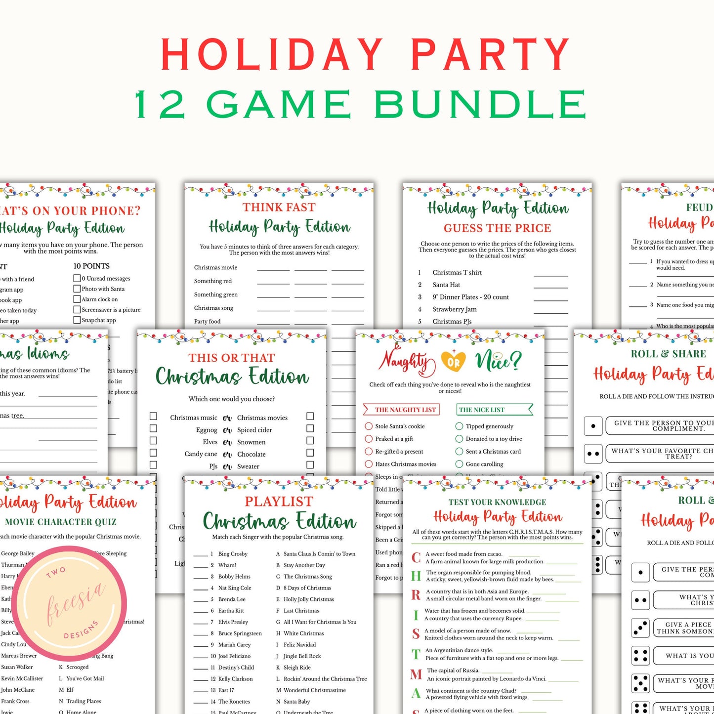 12 Christmas Party Games