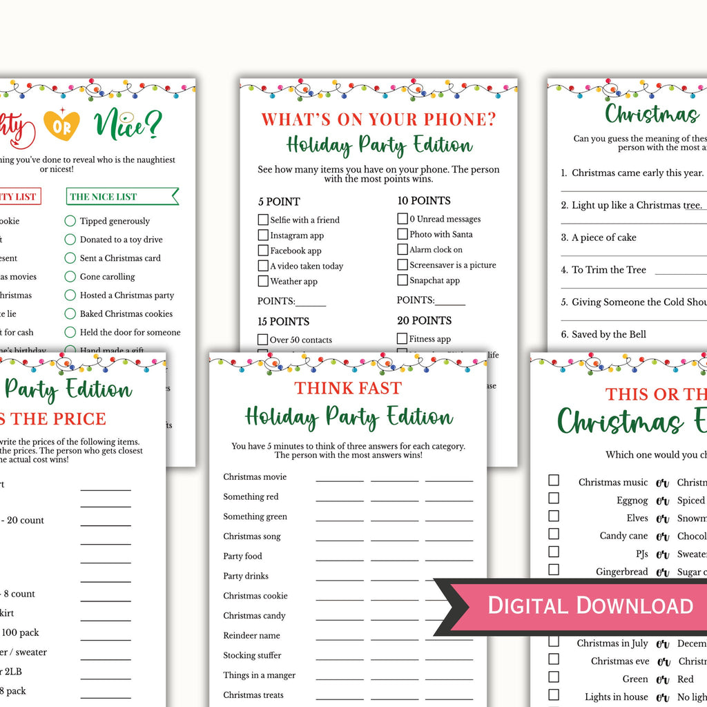 12 Christmas Party Games
