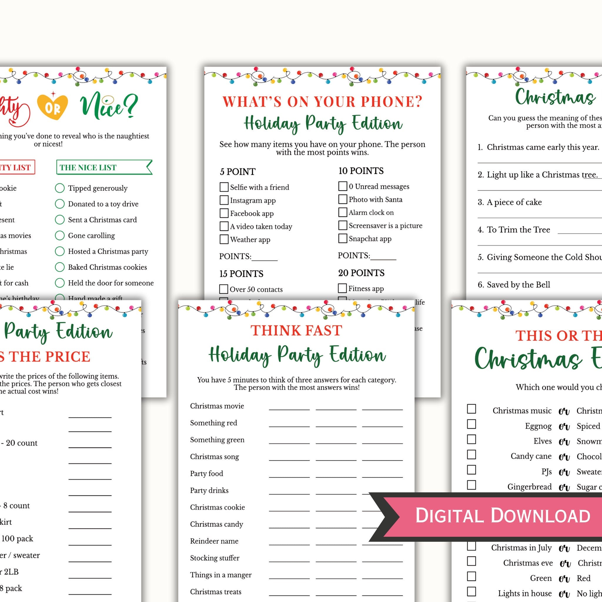 12 Christmas Party Games