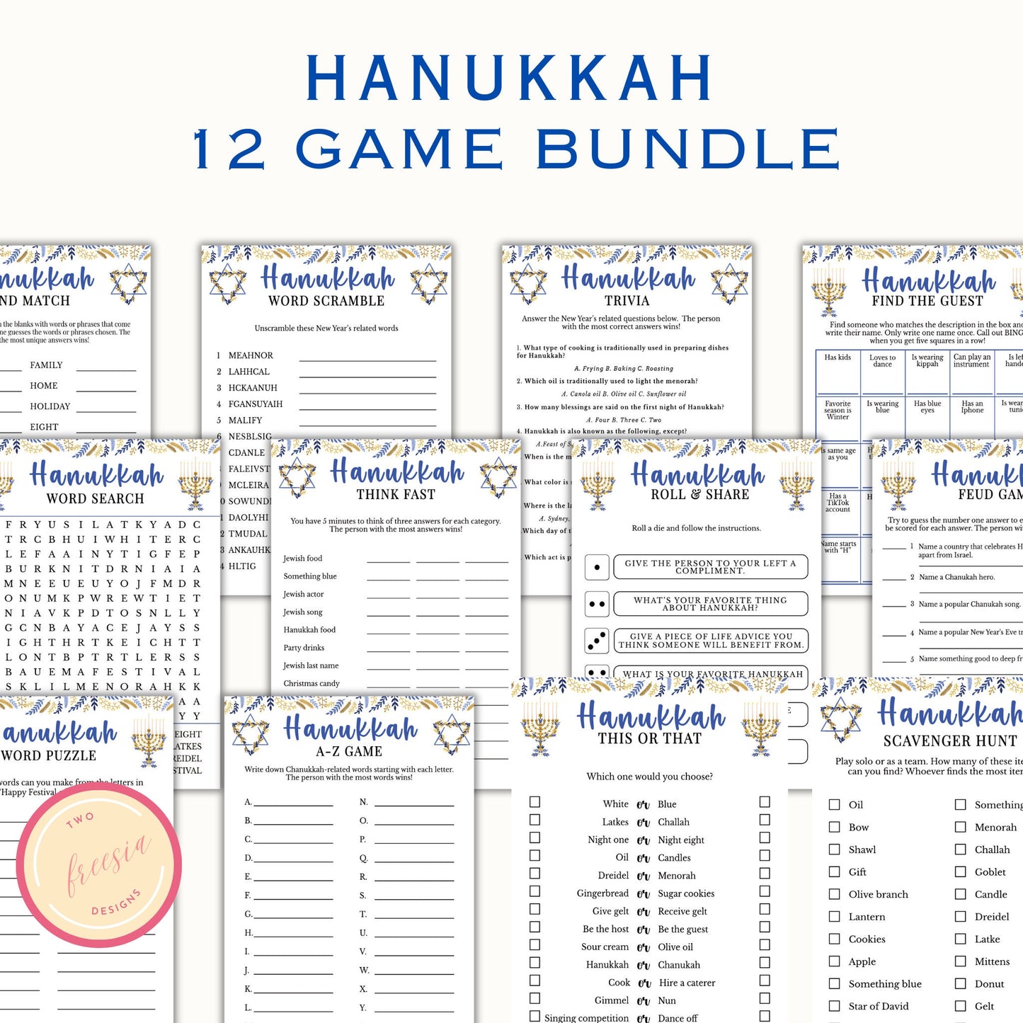 12 Hanukkah Party Games