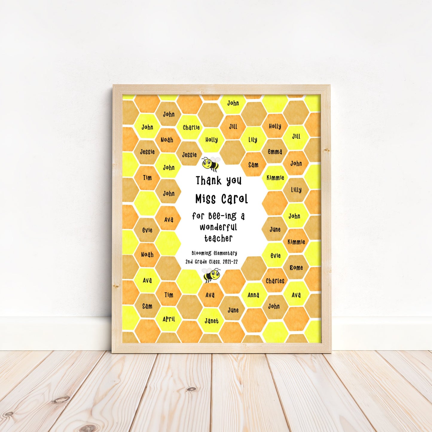 Bee Teacher Appreciation Printable - Editable Template