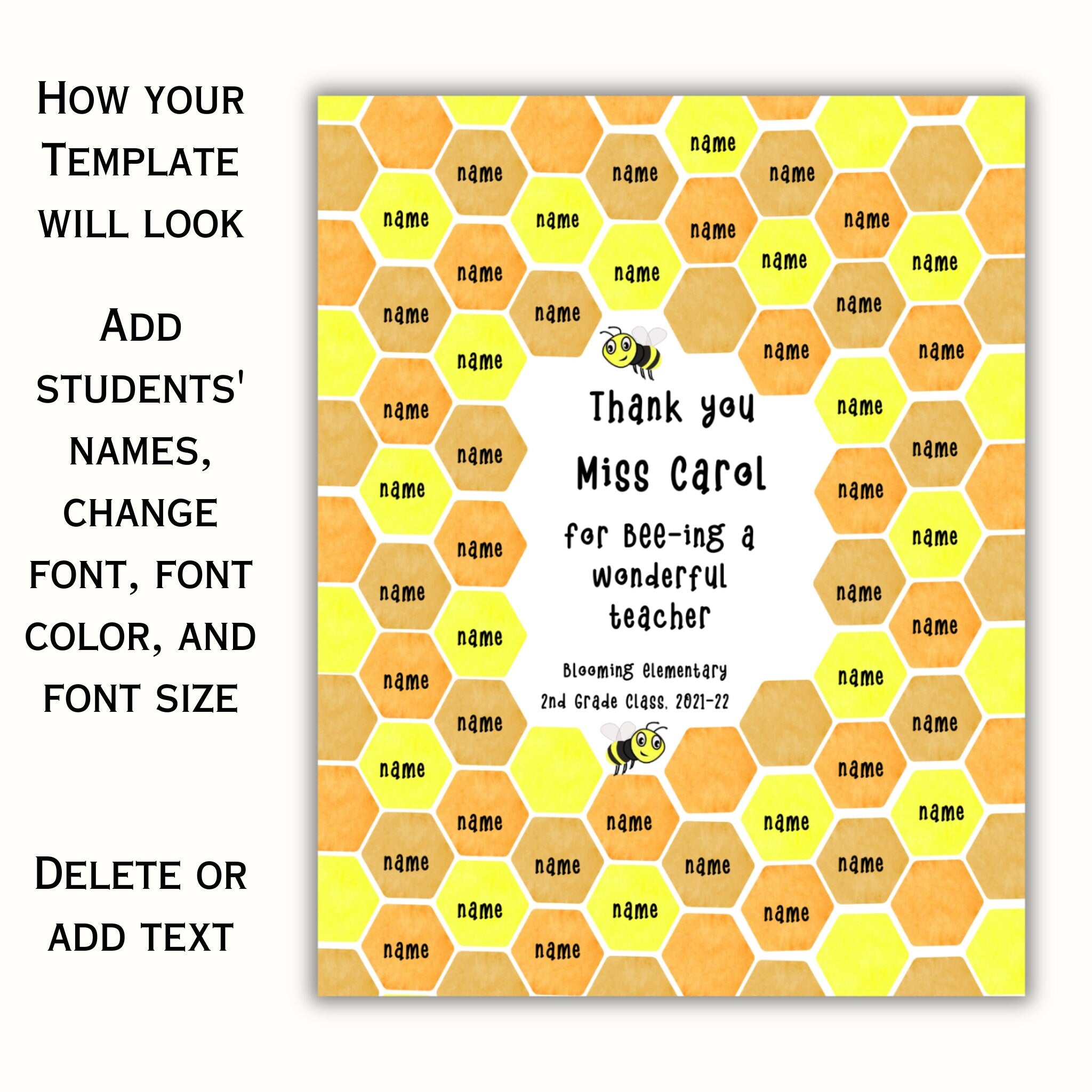 Editable Teacher Appreciation Gift Printable