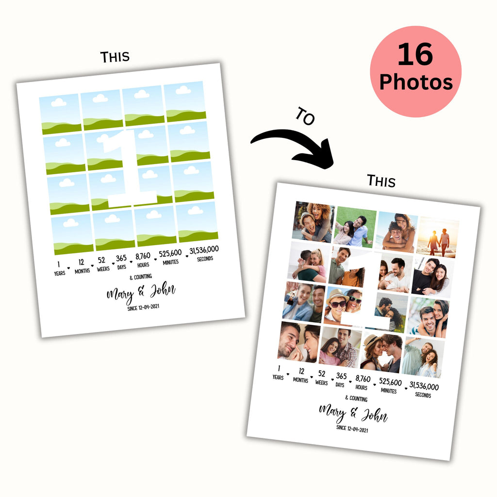 1st Anniversary Photo Collage