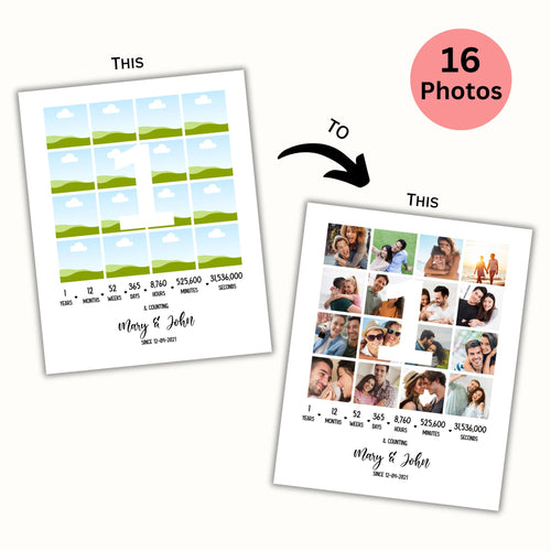 1st Anniversary Photo Collage