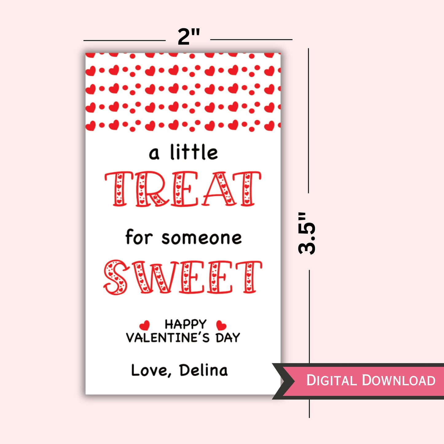 Editable Valentine Gift Tag Template